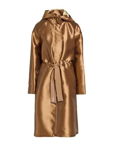 Herno Woman Overcoat & Trench Coat Bronze Size 12 Polyester In Yellow