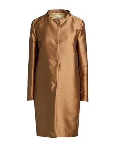 Herno Woman Overcoat & Trench Coat Camel Size 6 Polyester In Brown