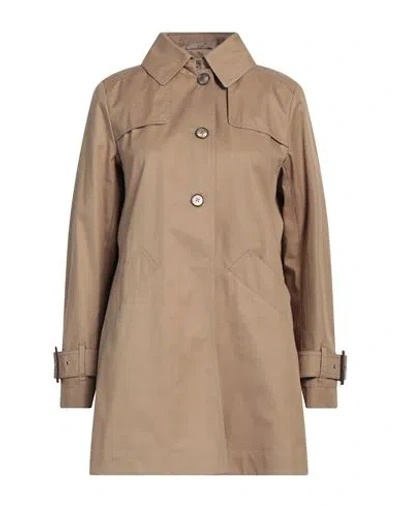 Herno Woman Overcoat & Trench Coat Camel Size 8 Cotton, Polyester In Beige