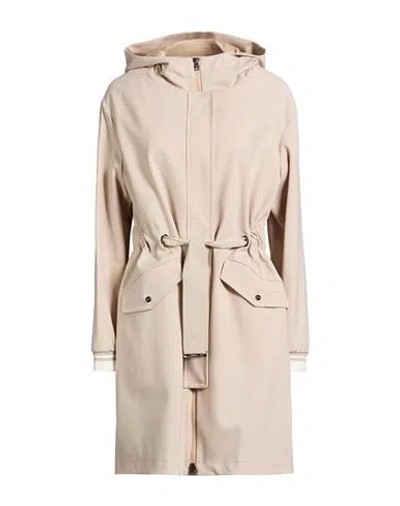 Herno Woman Overcoat & Trench Coat Cream Size 6 Polyester, Virgin Wool, Elastane In White