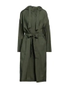 Herno Woman Overcoat & Trench Coat Dark Green Size 12 Polyamide, Elastane