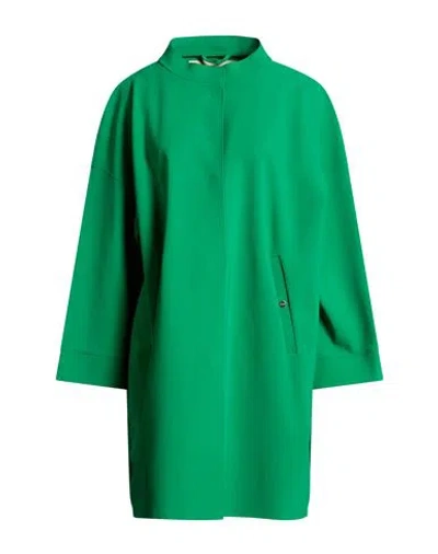 Herno Woman Overcoat & Trench Coat Green Size 12 Polyamide, Elastane