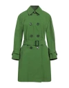 Herno Woman Overcoat & Trench Coat Green Size 6 Cotton, Polyurethane