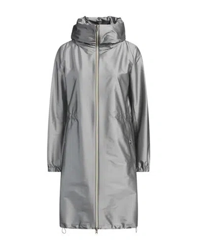Herno Woman Overcoat & Trench Coat Grey Size 10 Polyester, Polyamide, Elastane