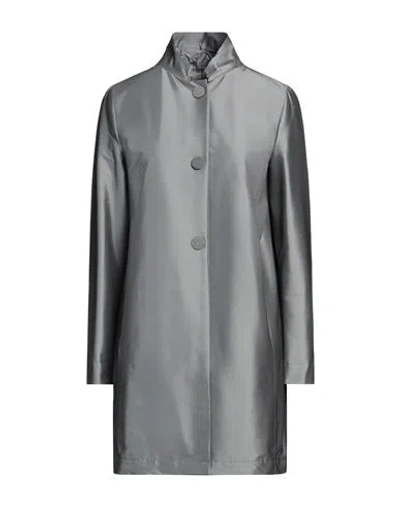 Herno Woman Overcoat & Trench Coat Grey Size 6 Polyester, Polyamide, Elastane