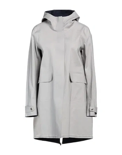 Herno Woman Overcoat & Trench Coat Grey Size 6 Cotton, Elastane