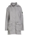 Herno Woman Overcoat & Trench Coat Grey Size 6 Cotton, Polyester In Gray