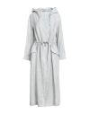 Herno Woman Overcoat & Trench Coat Grey Size 8 Linen, Cotton, Acetate