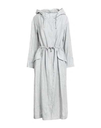 Herno Woman Overcoat & Trench Coat Grey Size 8 Linen, Cotton, Acetate