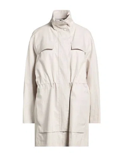 Herno Woman Overcoat & Trench Coat Ivory Size 6 Linen In White