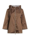Herno Woman Jacket Khaki Size 6 Polyamide, Polyester, Cotton, Acetate In Beige