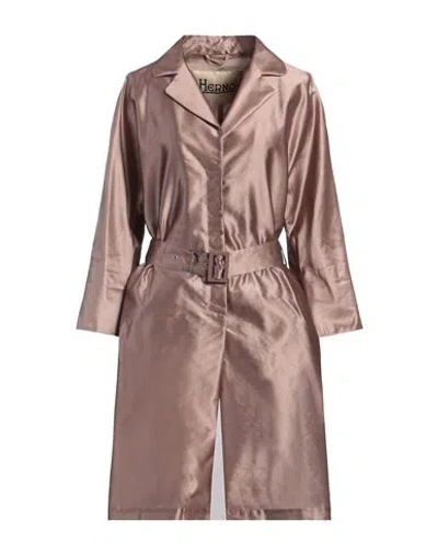 Herno Woman Overcoat & Trench Coat Light Brown Size 6 Polyester, Silk In Beige