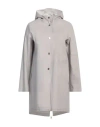 Herno Woman Overcoat & Trench Coat Light Grey Size 8 Cotton, Elastane