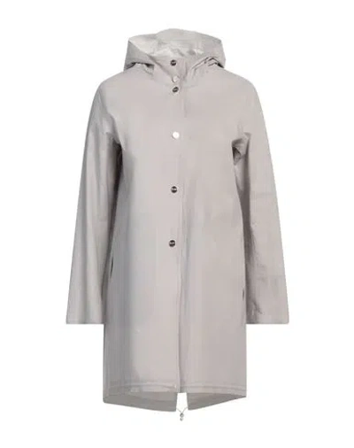 Herno Woman Overcoat & Trench Coat Light Grey Size 8 Cotton, Elastane