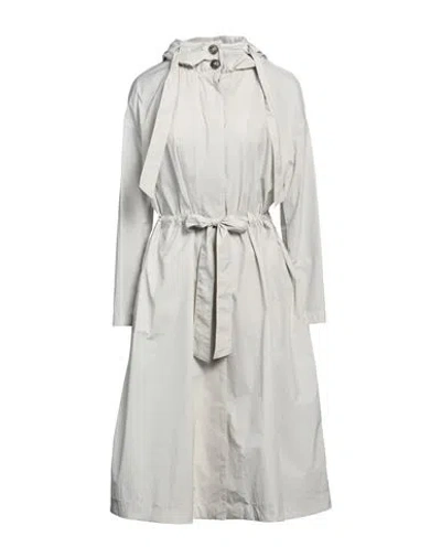Herno Woman Overcoat & Trench Coat Light Grey Size 2 Polyamide, Elastane