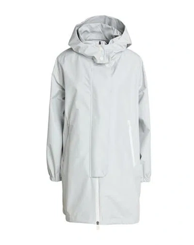 Herno Woman Overcoat & Trench Coat Light Grey Size 6 Polyester, Polyurethane In Blue