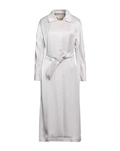 Herno Woman Overcoat & Trench Coat Light Grey Size 8 Cupro, Silk