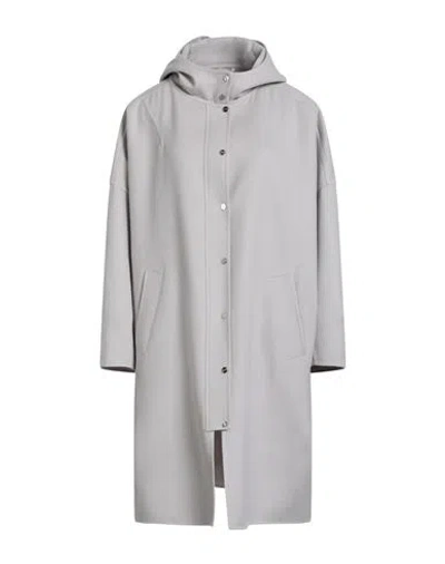 Herno Woman Overcoat & Trench Coat Light Grey Size 8 Virgin Wool, Polyester In Gray