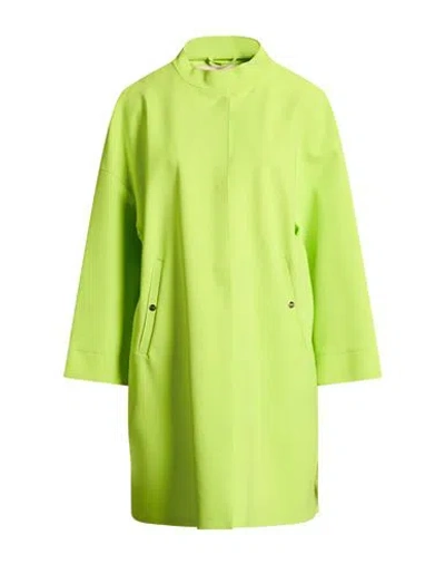 Herno Woman Overcoat & Trench Coat Lime Green Size 10 Polyamide, Elastane