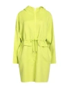 Herno Woman Overcoat & Trench Coat Lime Green Size 12 Virgin Wool, Polyester In Yellow