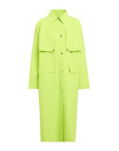 Herno Woman Overcoat & Trench Coat Lime Green Size 14 Polyamide, Elastane