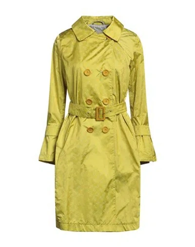 Herno Woman Overcoat Acid Green Size 8 Polyamide