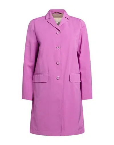 Herno Woman Overcoat & Trench Coat Magenta Size 6 Polyester, Cotton In Pink