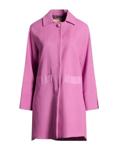 Herno Woman Overcoat & Trench Coat Mauve Size 4 Cotton In Pink