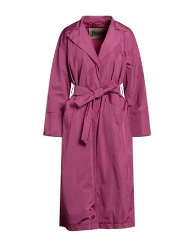 Herno Woman Overcoat & Trench Coat Mauve Size 4 Polyester In Purple