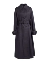 Herno Woman Overcoat & Trench Coat Midnight Blue Size 10 Cotton, Polyester In Blue