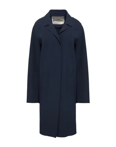 Herno Woman Overcoat & Trench Coat Midnight Blue Size 10 Polyamide, Elastane