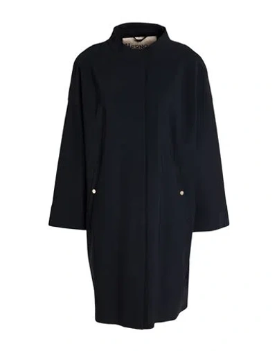 Herno Woman Overcoat & Trench Coat Midnight Blue Size 10 Polyamide, Elastane