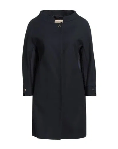 Herno Woman Overcoat & Trench Coat Midnight Blue Size 14 Cotton