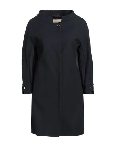 Herno Woman Overcoat & Trench Coat Midnight Blue Size 14 Cotton, Viscose