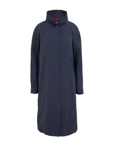 Herno Woman Overcoat & Trench Coat Midnight Blue Size 14 Polyester, Cotton