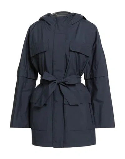 Herno Woman Overcoat & Trench Coat Midnight Blue Size 4 Polyester