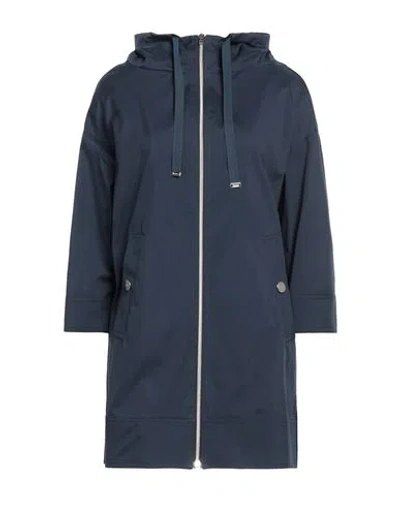 HERNO HERNO WOMAN OVERCOAT & TRENCH COAT MIDNIGHT BLUE SIZE 6 POLYESTER