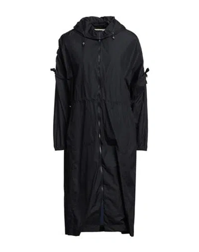 Herno Woman Overcoat & Trench Coat Midnight Blue Size 8 Polyamide, Polyurethane, Cotton, Acetate