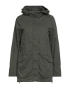 Herno Woman Overcoat & Trench Coat Military Green Size 6 Cotton In Green