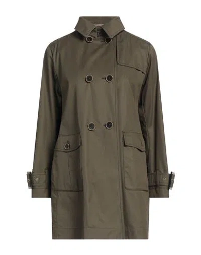 Herno Woman Overcoat & Trench Coat Military Green Size 6 Cotton, Polyester