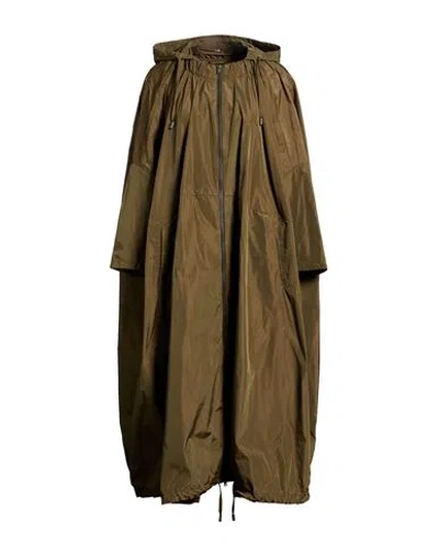 Herno Woman Overcoat & Trench Coat Military Green Size 6 Polyester In Brown