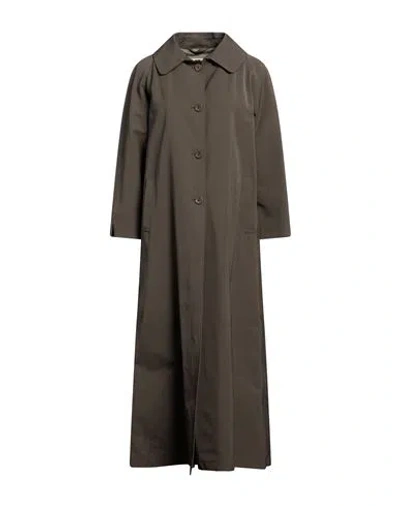 Herno Woman Overcoat & Trench Coat Military Green Size 6 Polyester, Cotton