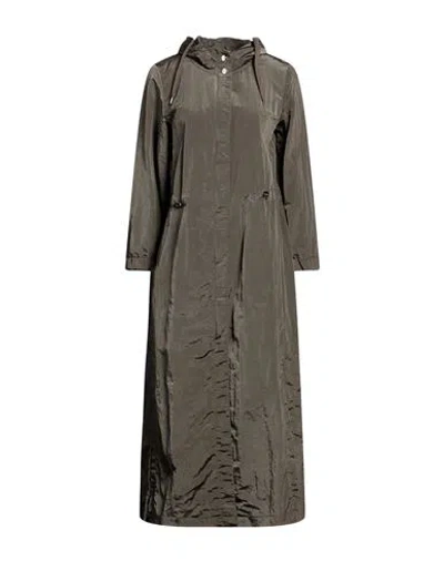 Herno Woman Overcoat & Trench Coat Military Green Size 8 Polyamide, Polyurethane