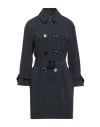 Herno Woman Overcoat & Trench Coat Navy Size 12 Cotton, Polyurethane In Navy