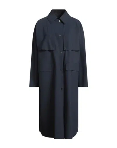 Herno Woman Overcoat & Trench Coat Navy Size 10 Polyamide, Elastane In Black
