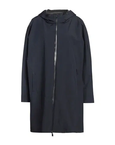 Herno Woman Overcoat & Trench Coat Navy Size 10 Polyester, Ptfe - Polytetrafluoroethylene In Navy