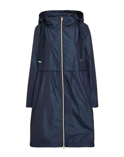 Herno Woman Overcoat & Trench Coat Navy Size 4 Polyester In Multi