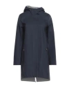 Herno Woman Overcoat & Trench Coat Navy Size 6 Cotton, Elastane