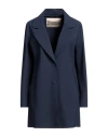 Herno Woman Overcoat & Trench Coat Navy Size 6 Polyamide, Elastane In Navy Blue