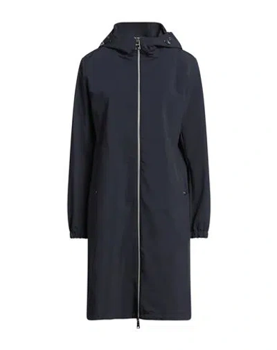 Herno Woman Overcoat & Trench Coat Navy Size 6 Polyester In Navy